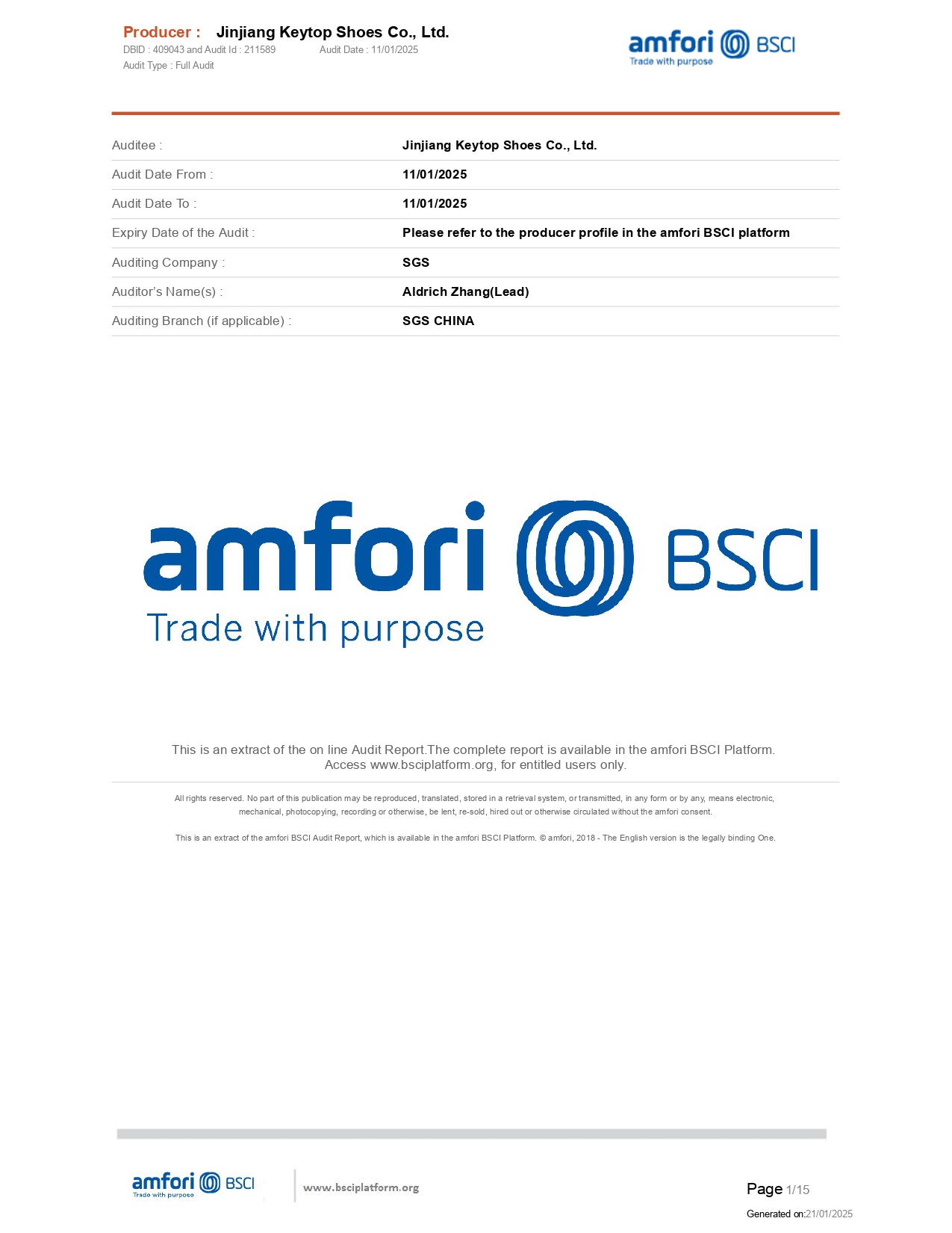 Certificazione BSCI